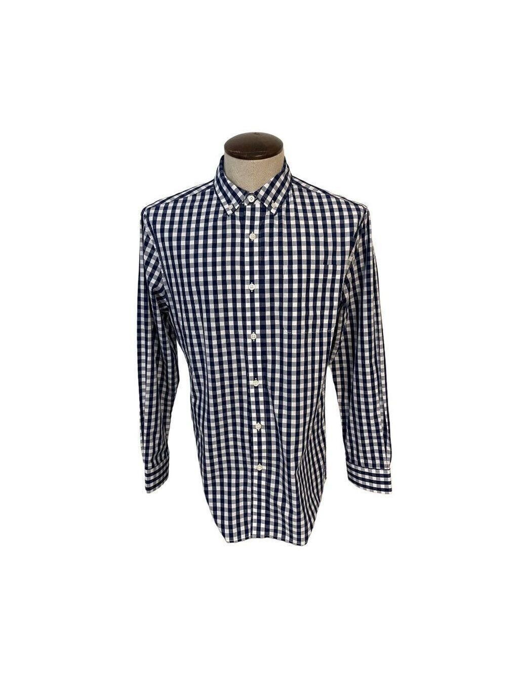 Nat Nast Men's Blue Plaid Shirt Medium